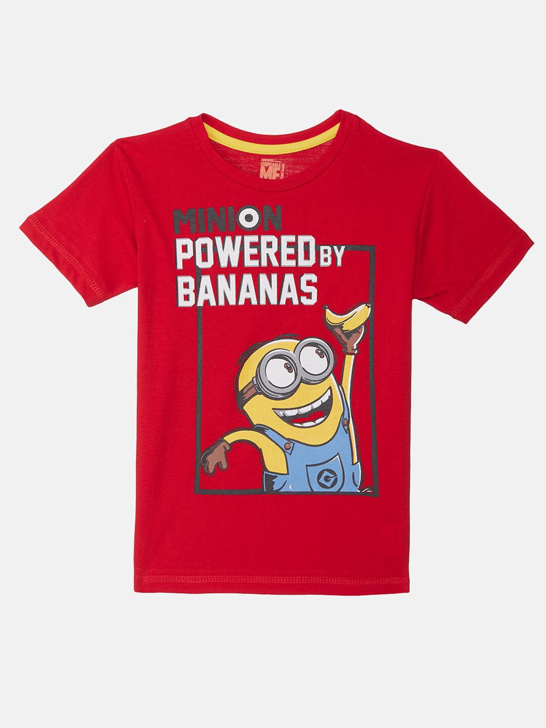 

Kids Ville Boys Red & Yellow Minions Printed T-shirt
