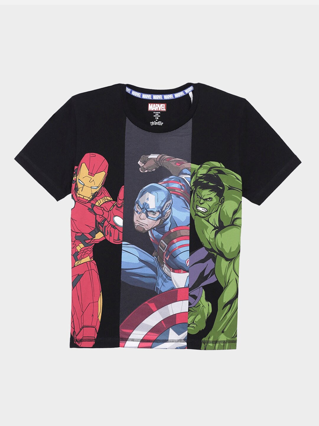 

Kids Ville Boys Black Avengers Printed T-shirt