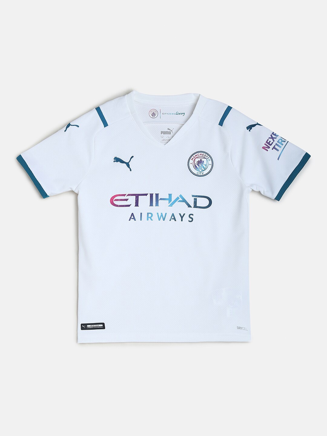 

Puma Kids White & Blue Manchester City Away Replica Shirt