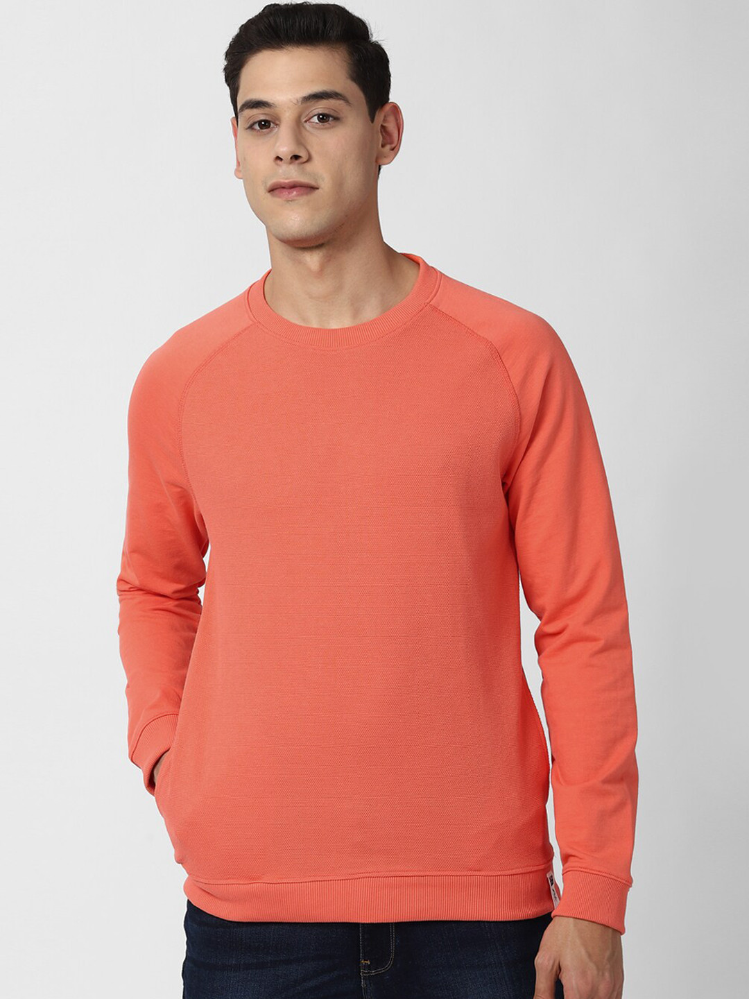 

Peter England Casuals Men Orange Sweatshirt