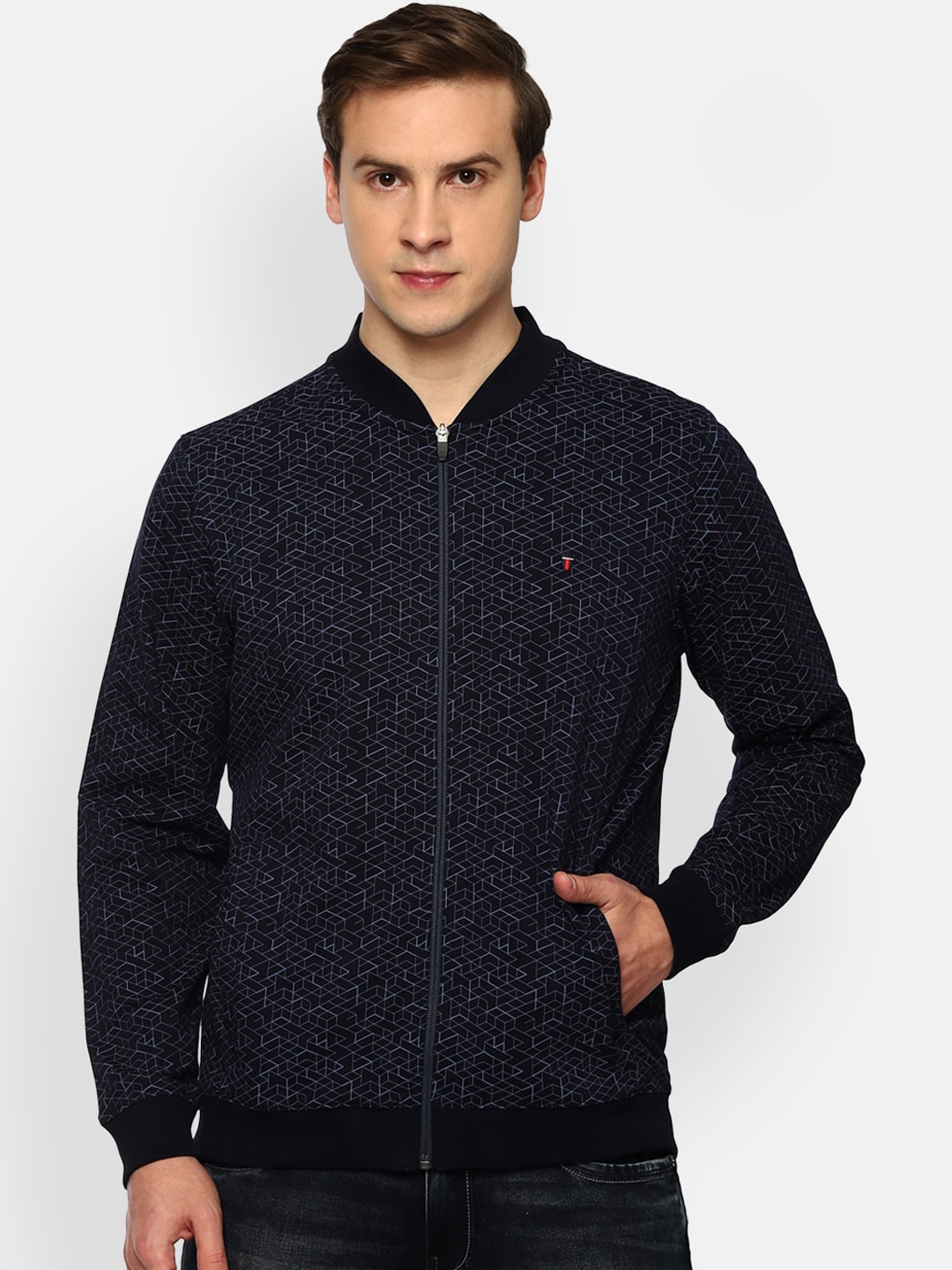 

Louis Philippe Sport Men Navy Blue Printed Sweatshirt