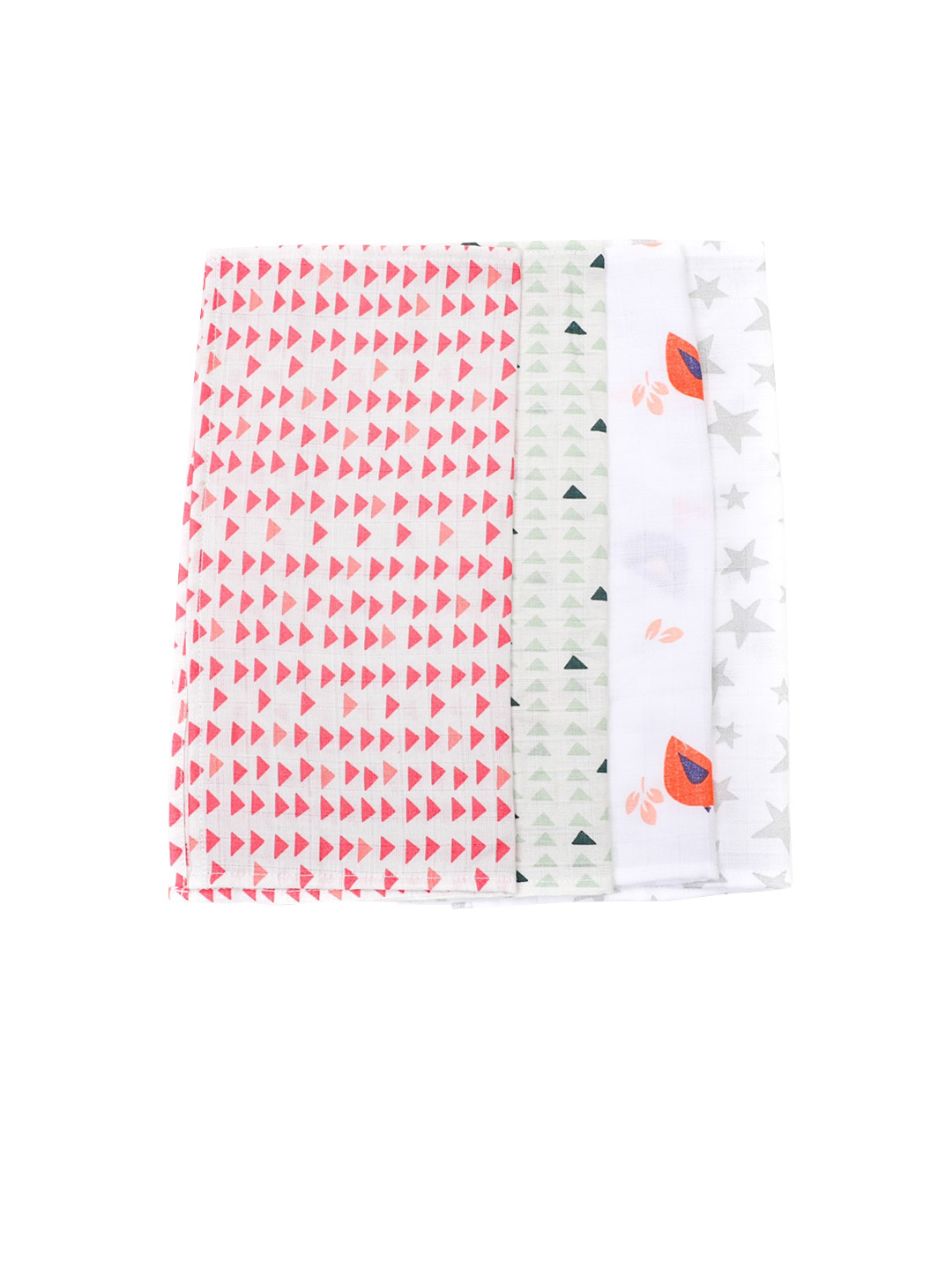 

Nino Bambino Infant Kids Pack Of 4 Assorted Organic Cotton Muslin Wash Cloths
