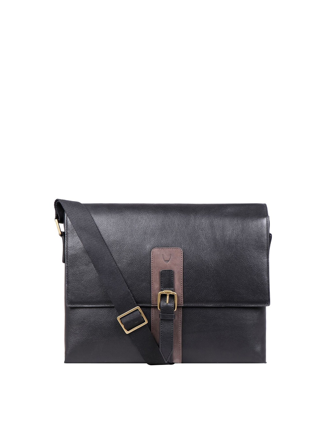 

Hidesign Women Black Textured Messenger Bag