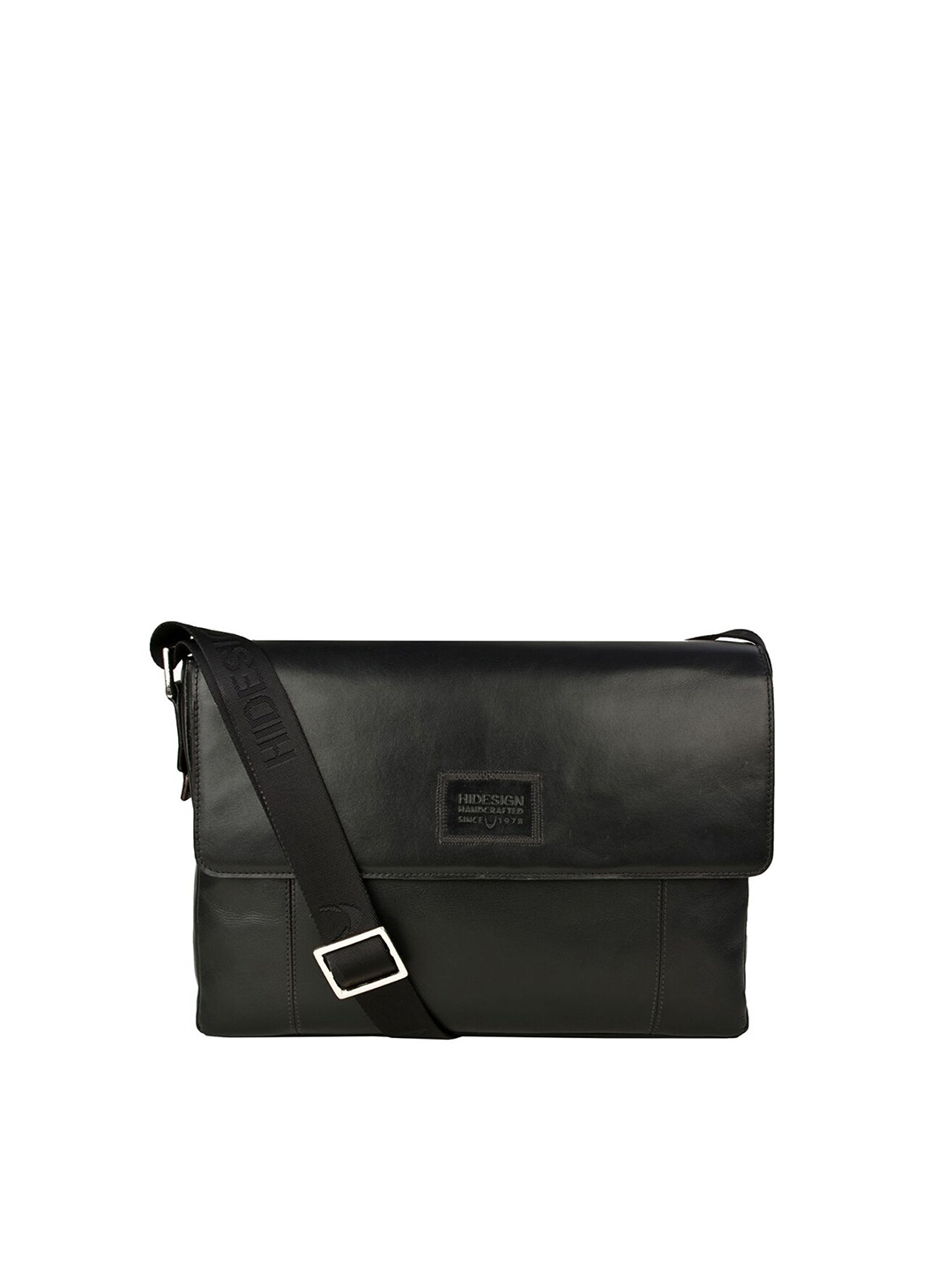 

Hidesign Women Black Textured Messenger Bag