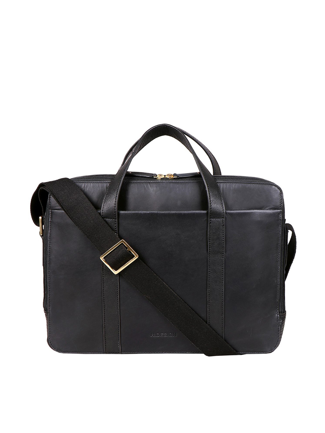 

Hidesign Women Black Textured Messenger Bag