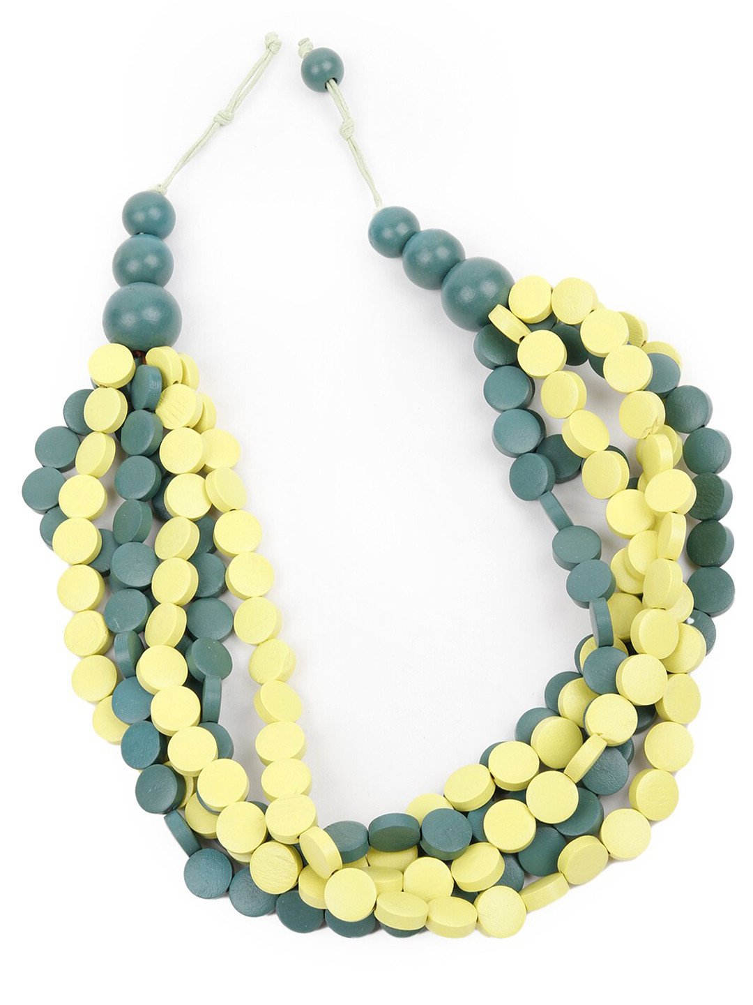 

ODETTE Green & Yellow Beaded Necklace