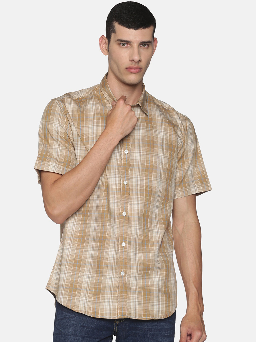 

Balista Men Grey Classic Tartan Checks Opaque Checked Casual Shirt