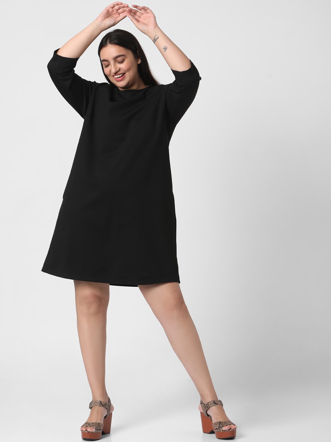 

Vero Moda Women Black A-Line Dress