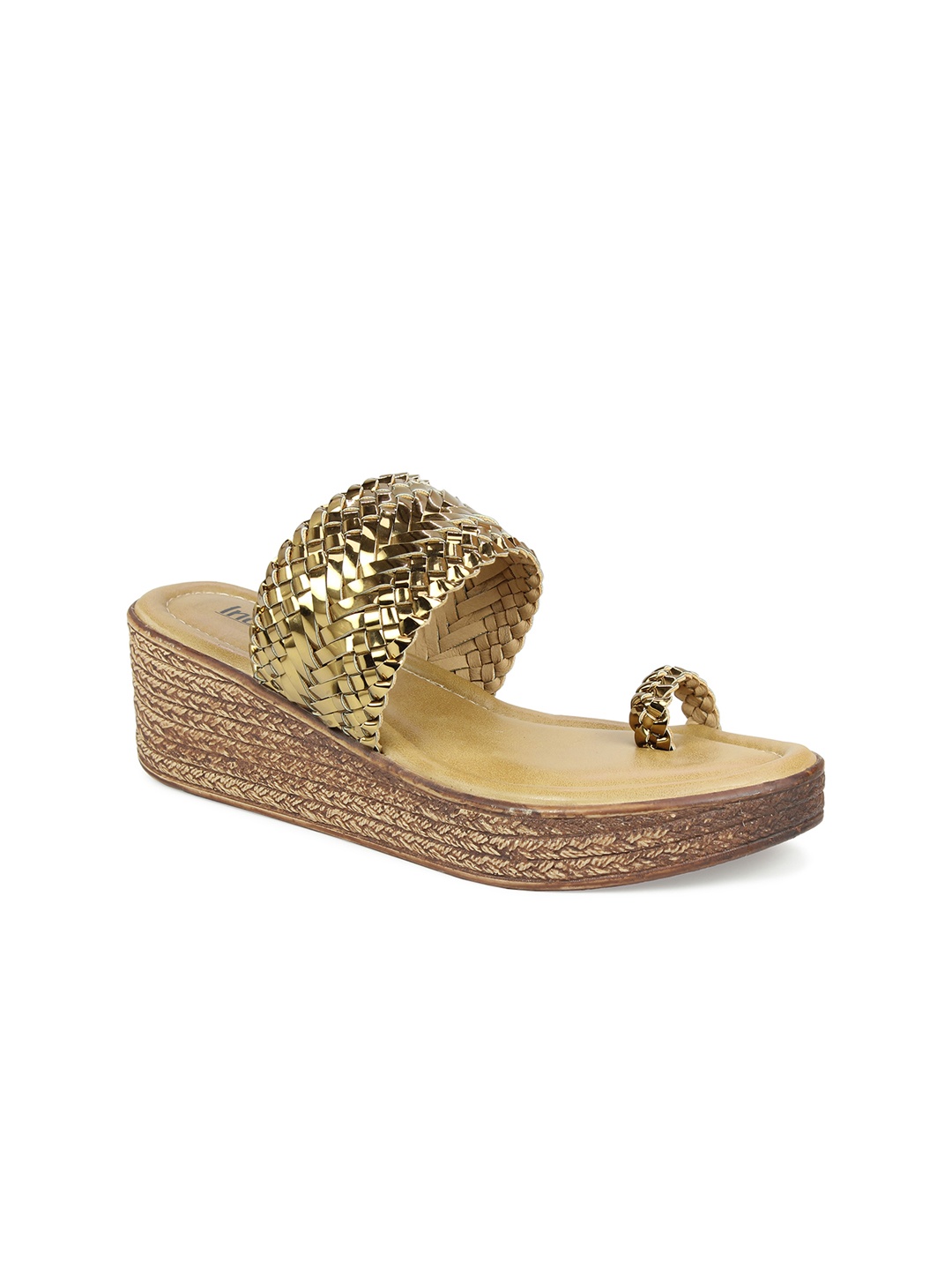 

Inc 5 Gold-Toned Textured Wedges
