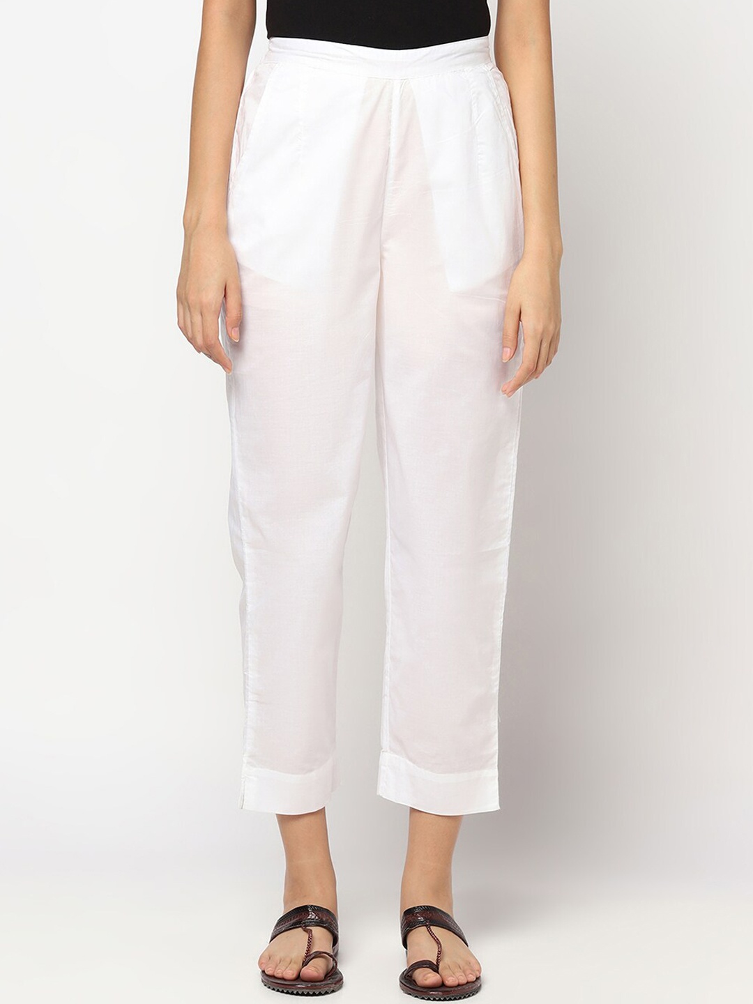 

Fabindia Women White Trousers
