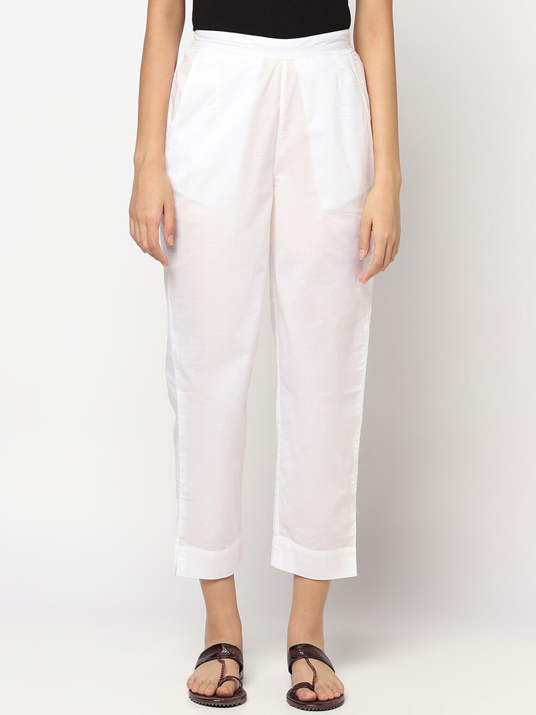 

Fabindia Women White Trousers
