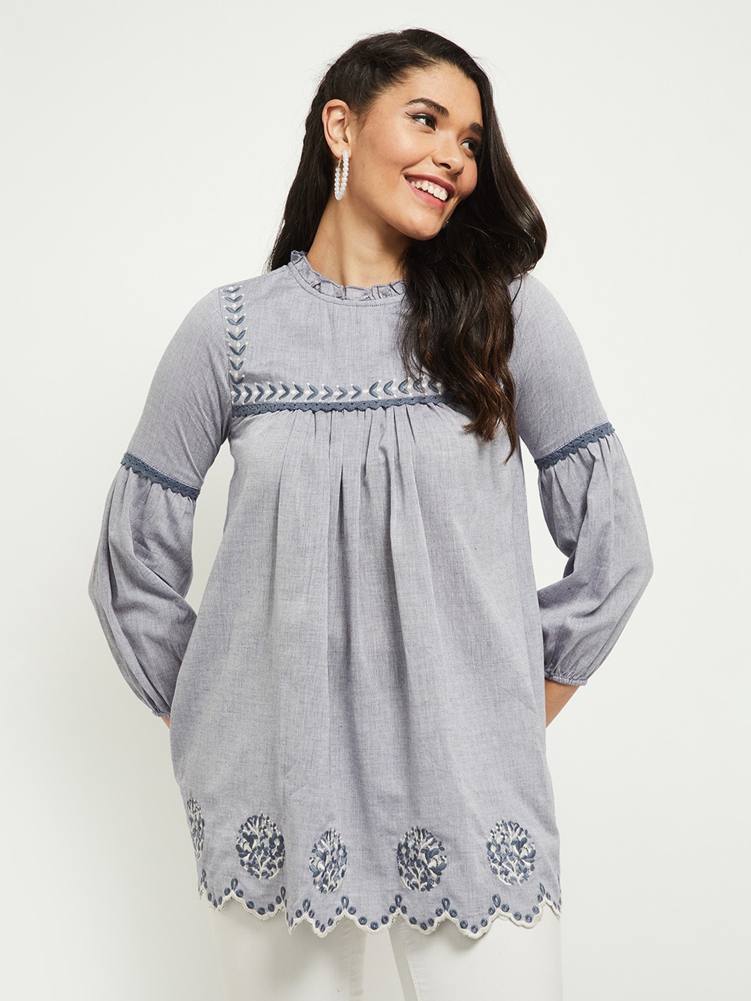 

max Blue Regular Top