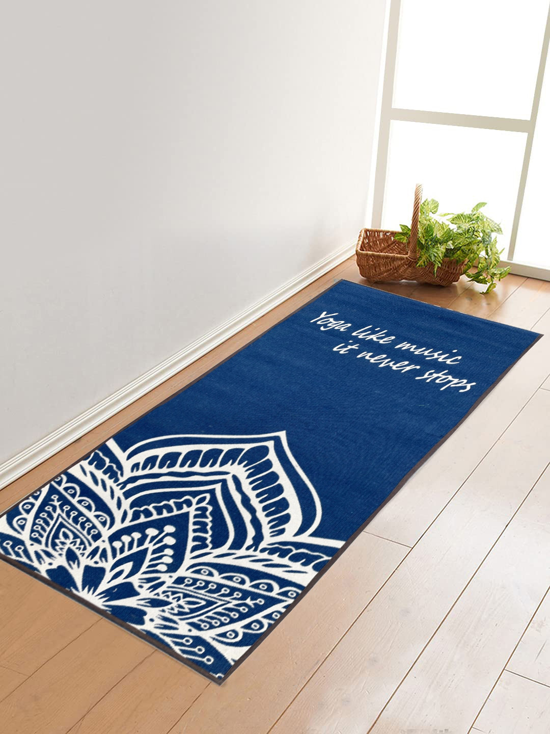 

BELLA TRUE Unisex Blue & White Yoga Mat