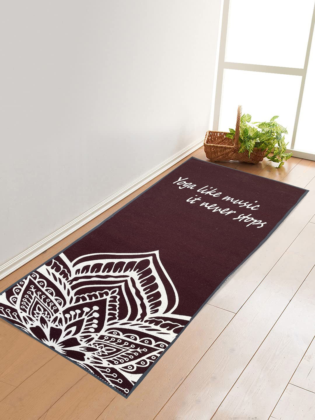 

BELLA TRUE Unisex Brown & White Yoga Mat