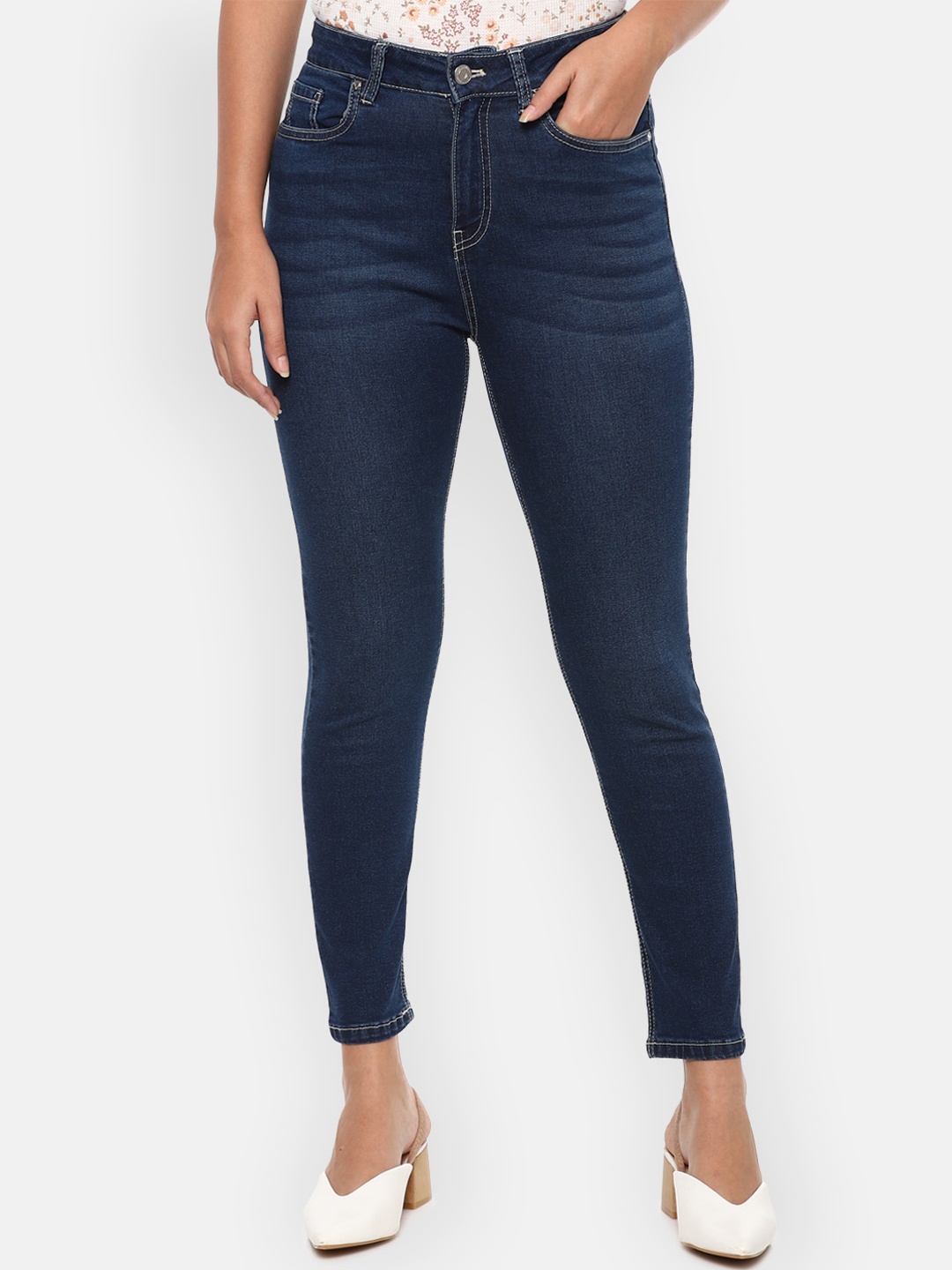

Van Heusen Woman Women Navy Blue Slim Fit Light Fade Jeans