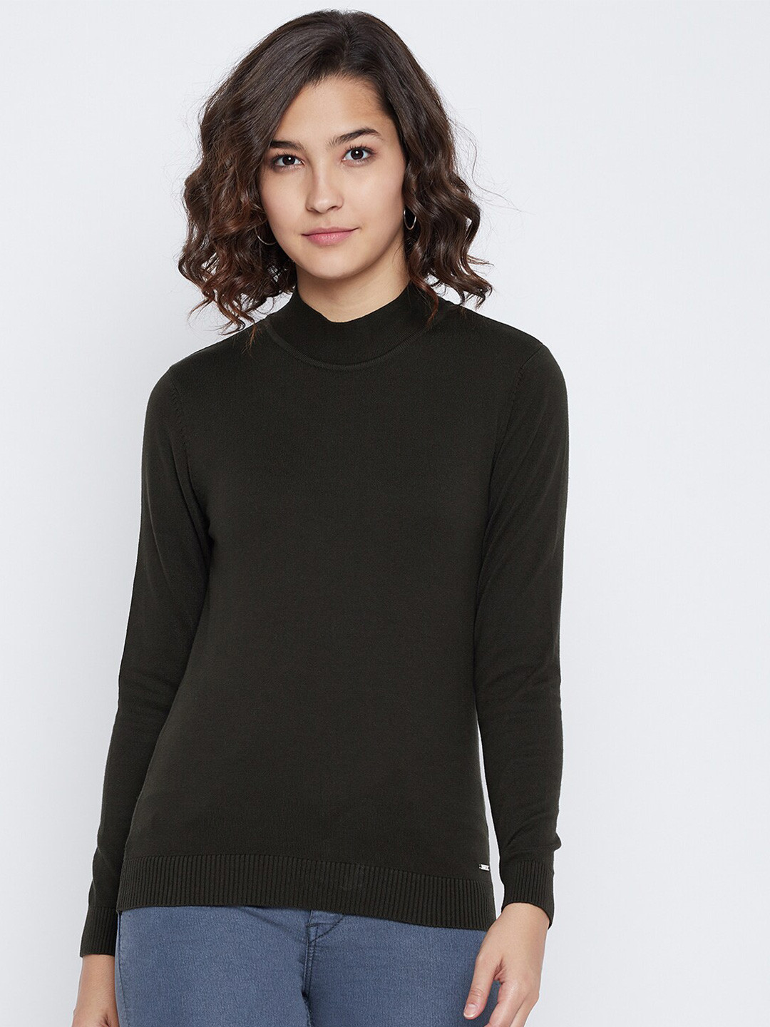 

Octave Women Olive Green Pullover