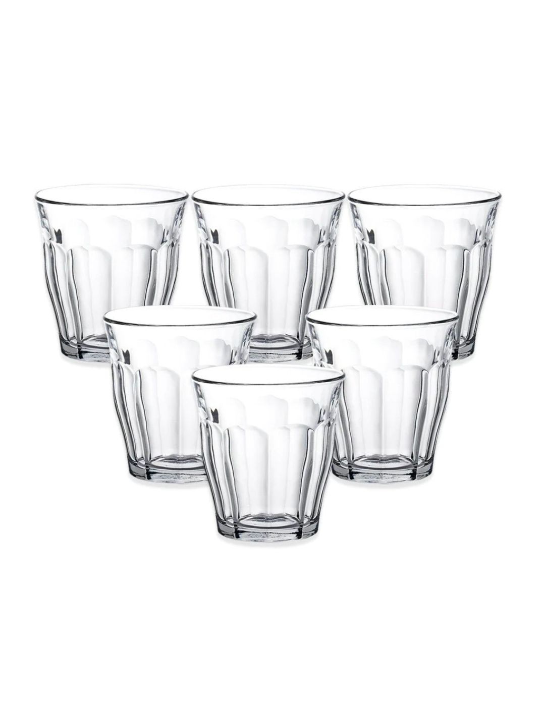 

DURALEX Picardie Transparent Set of 6 Glasses 160 ml Each