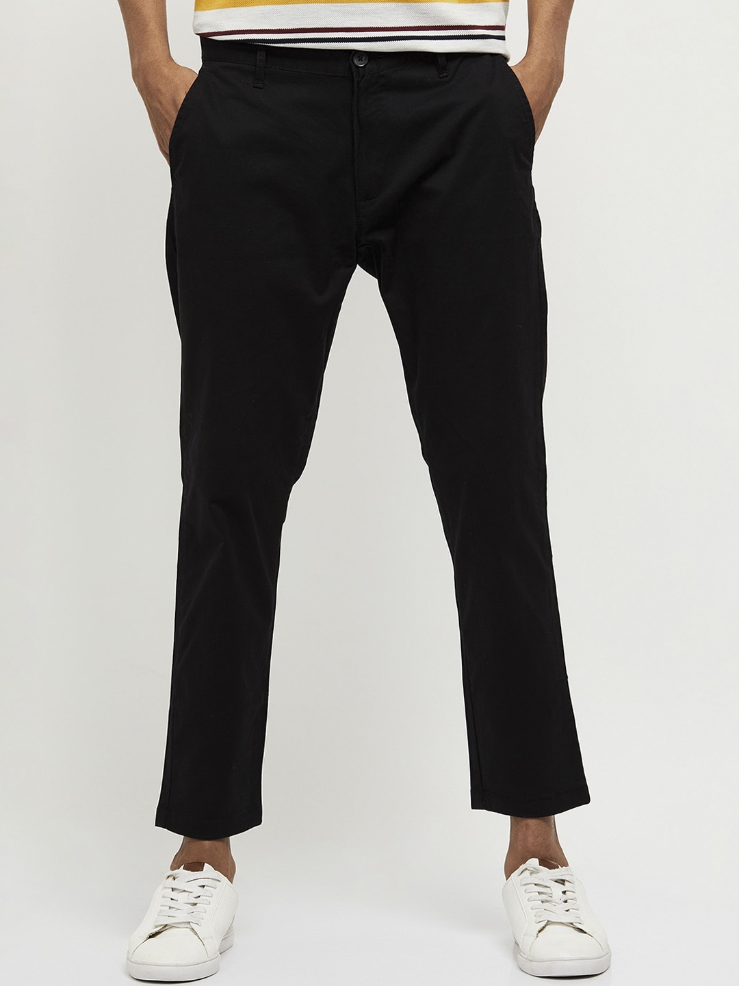 

max Men Black Chinos Trousers