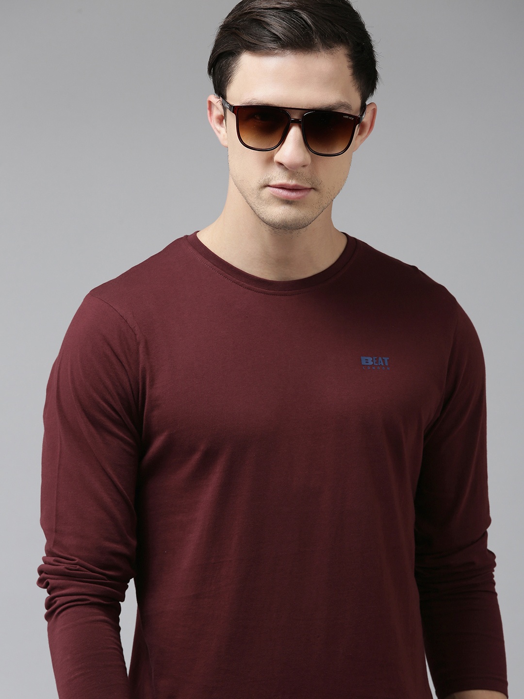 

BEAT LONDON by PEPE JEANS Men Red Pure Cotton Slim Fit Pure Cotton T-shirt