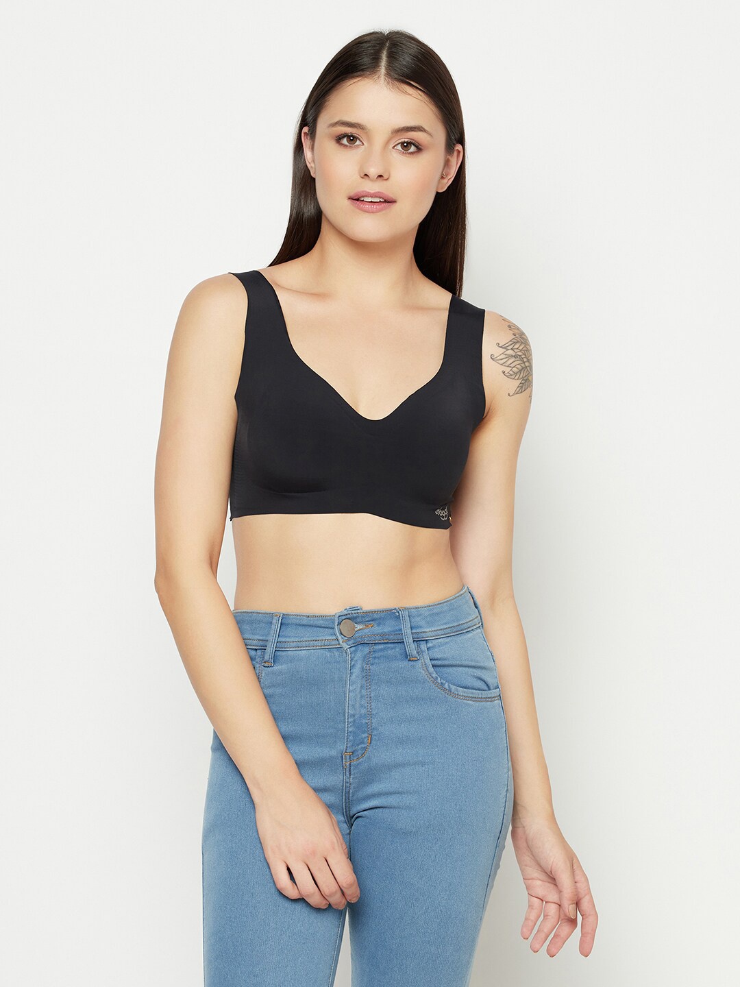 

Da Intimo Black Seamless Bralette Bra