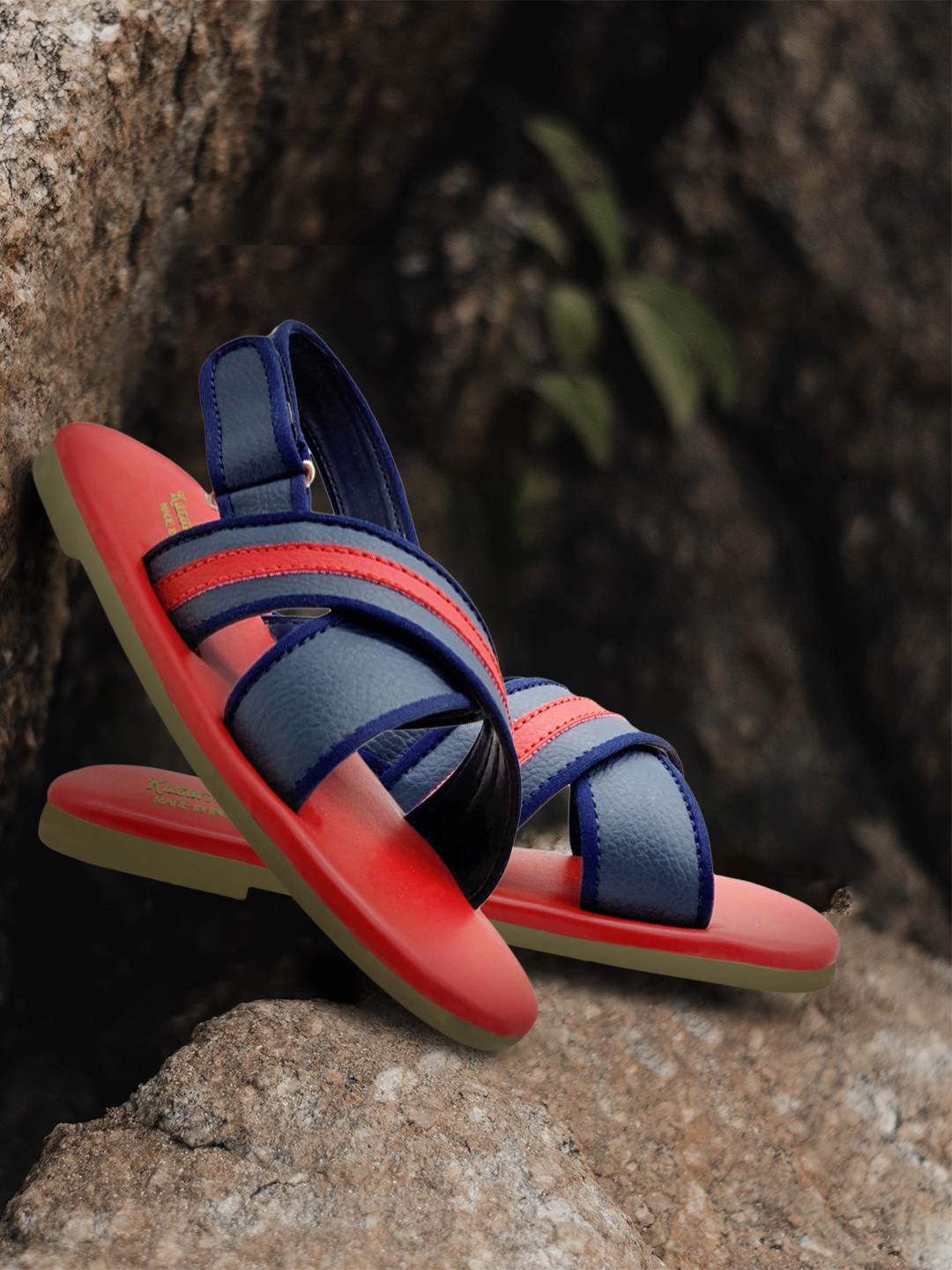 

KazarMax Boys Navy Blue PU Comfort Sandals