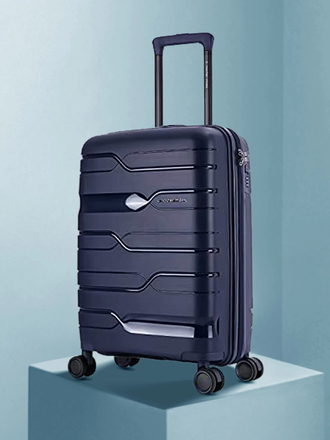 

Nasher Miles Paris Polypropylene Cabin Navy Blue Trolley Bag - 20 Inch (55 cm)
