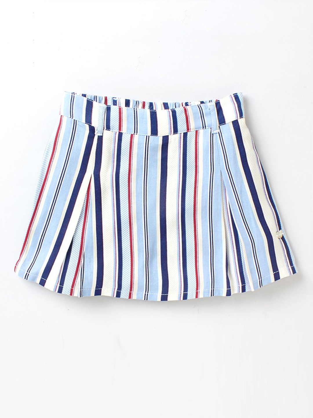 

Ed-a-Mamma Girls Blue & White Striped Mini Skort