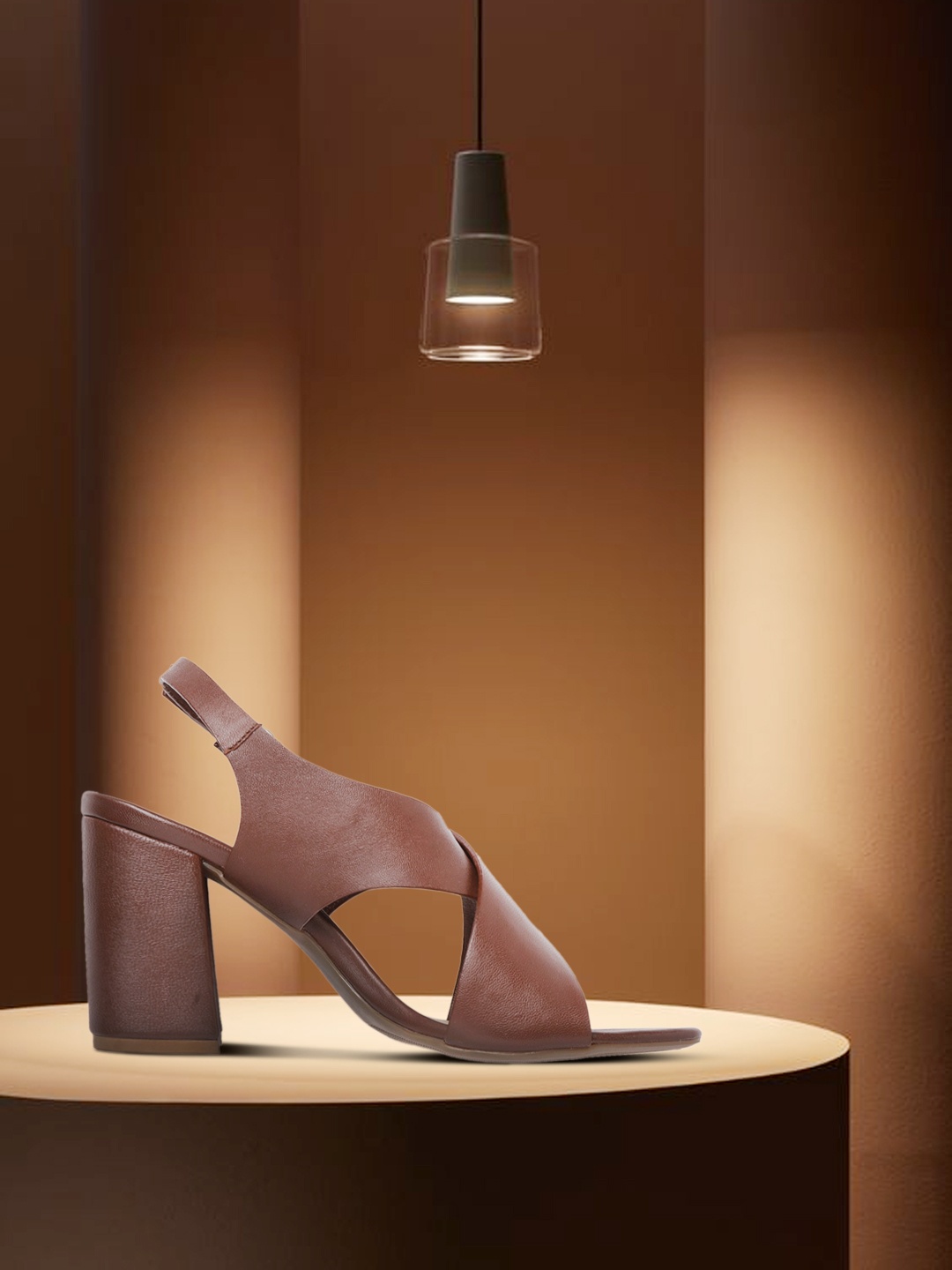 

Nautica Brown Solid Leather Block Heels
