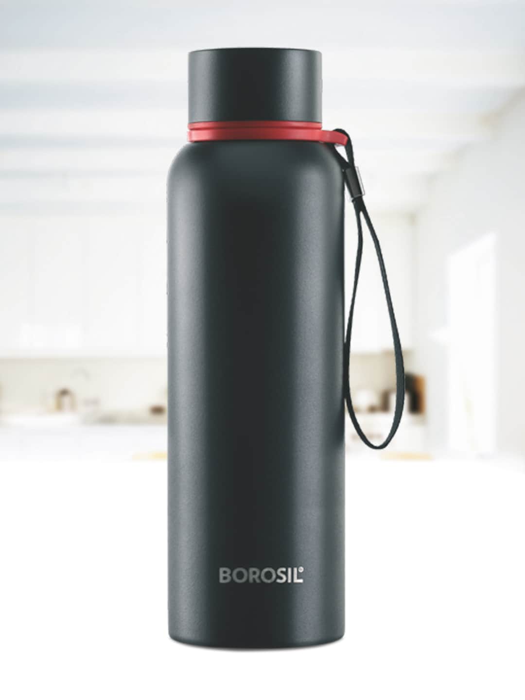 

BOROSIL Trek Black Vacuum Insulated Water Bottle Flask 700 ml