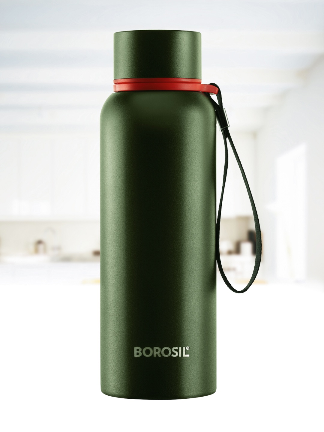 

BOROSIL Trek Double Wall Vacuum Insulated Water Bottle Flask 700 ml, Green