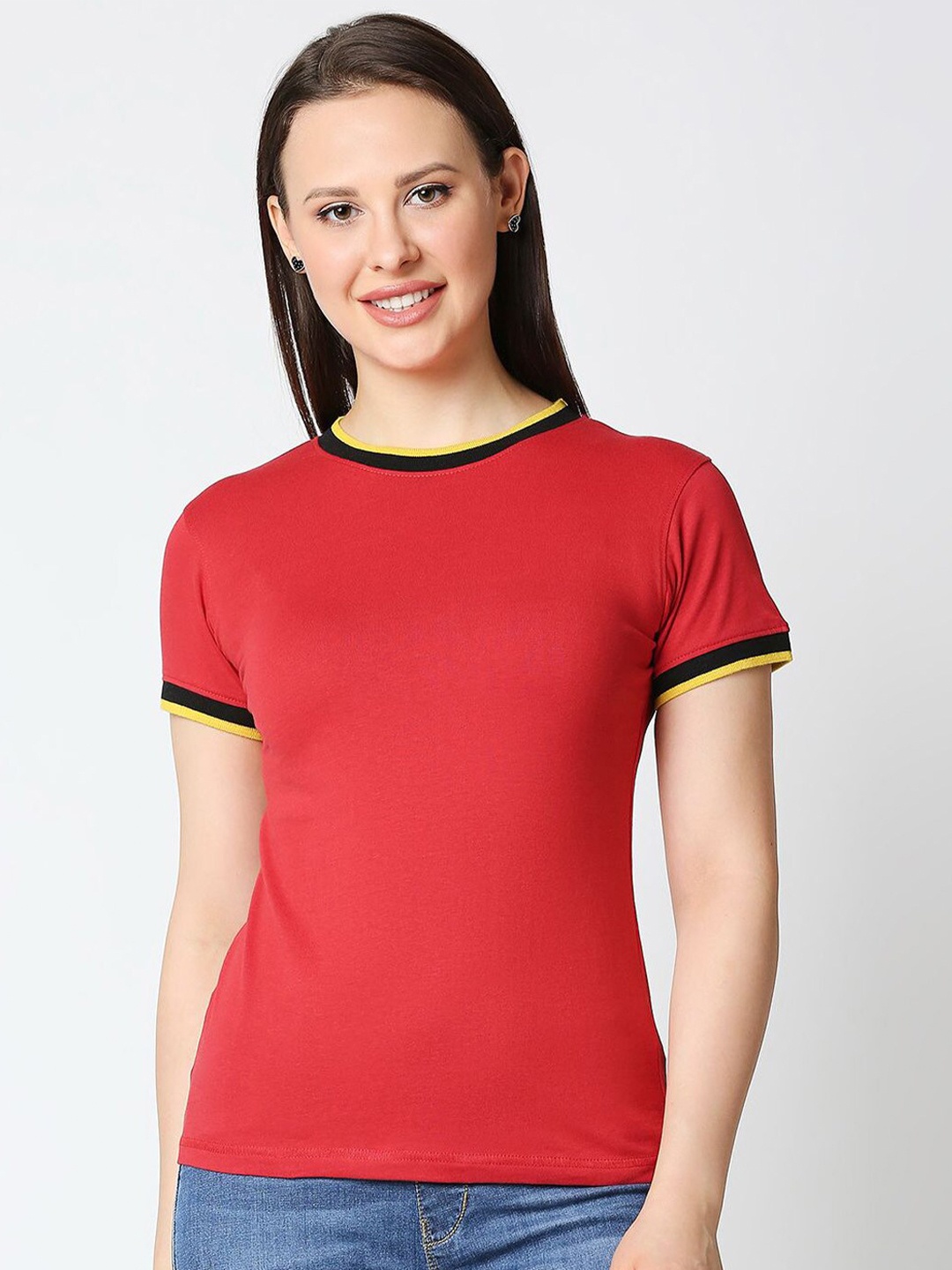 

Bewakoof Women Red T-shirt