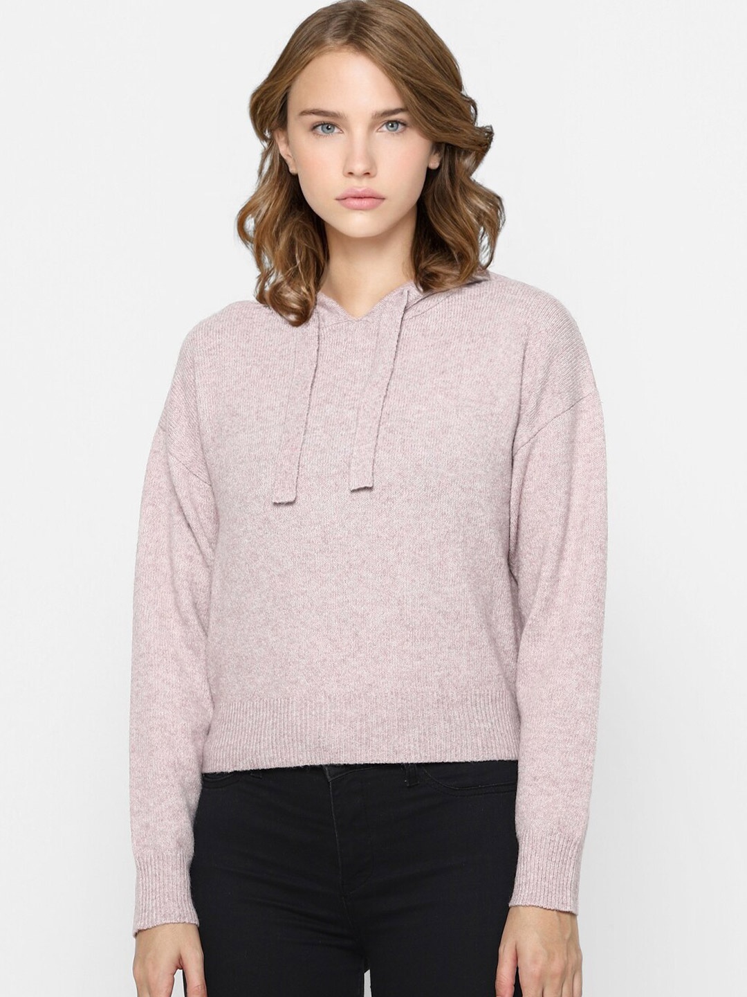 

ONLY Women Pink Crop Pullover