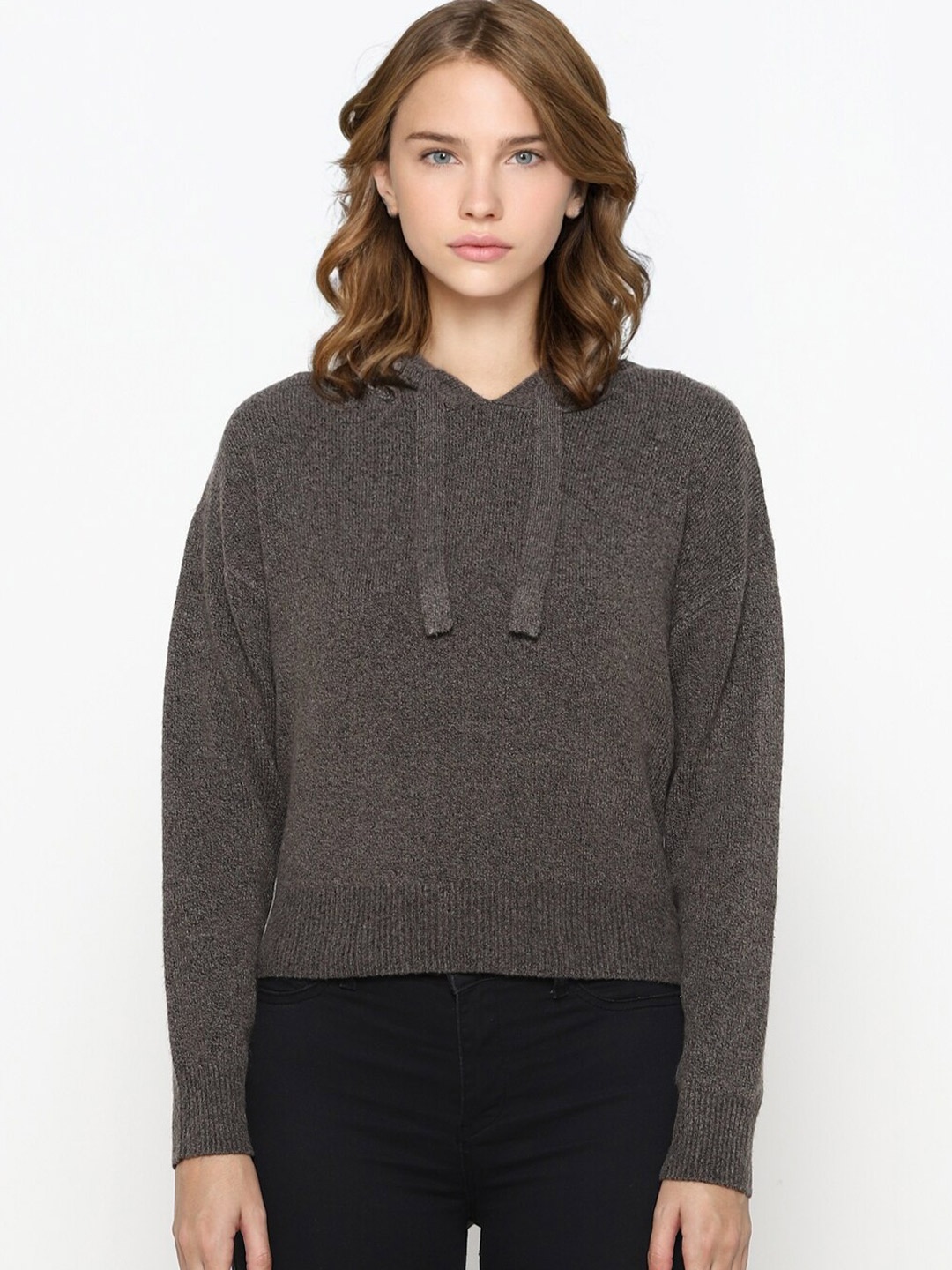 

ONLY Women Charcoal Crop Pullover