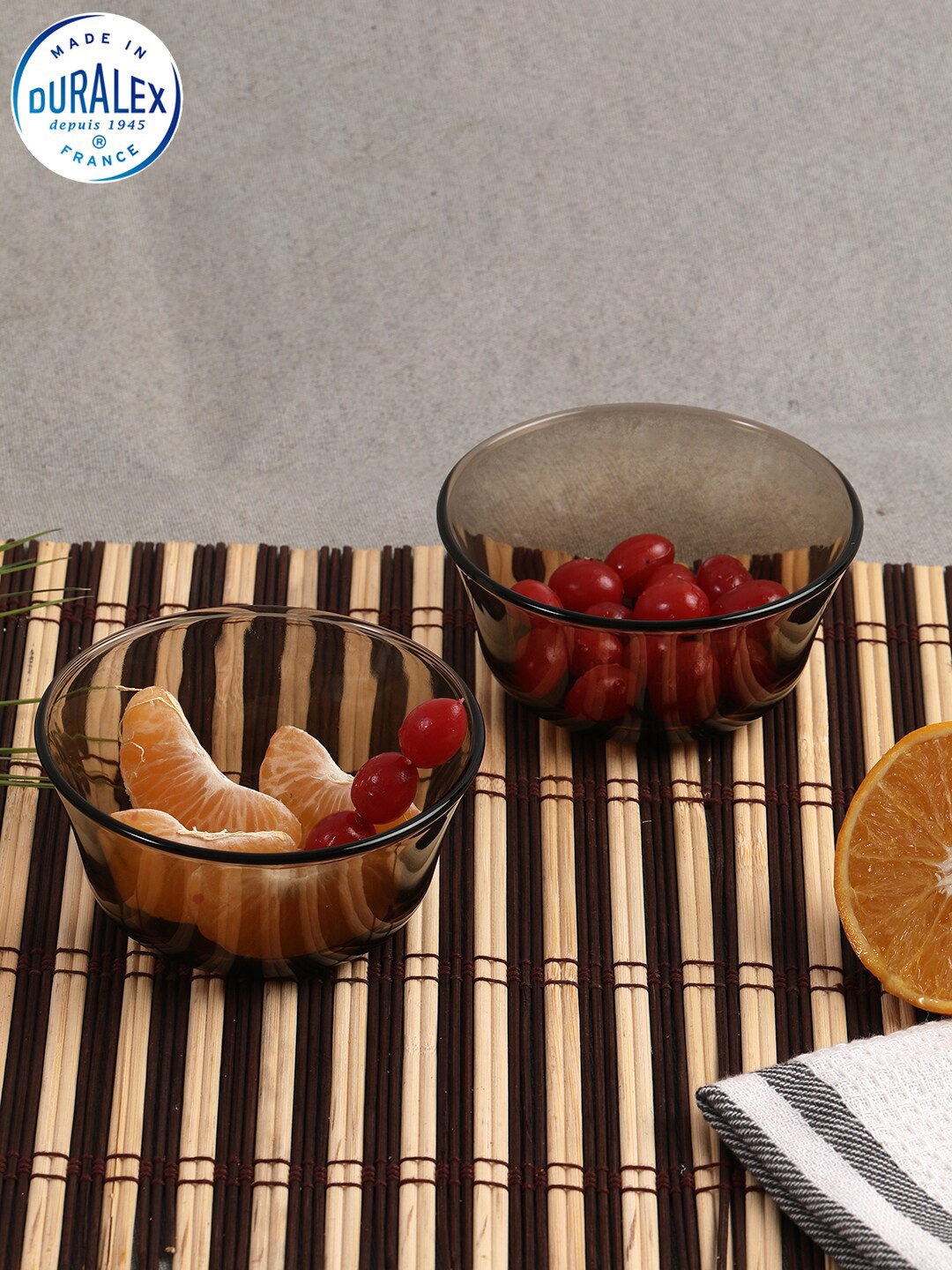 

DURALEX Coffee Brown 6 Pieces Glass Glossy Bowls