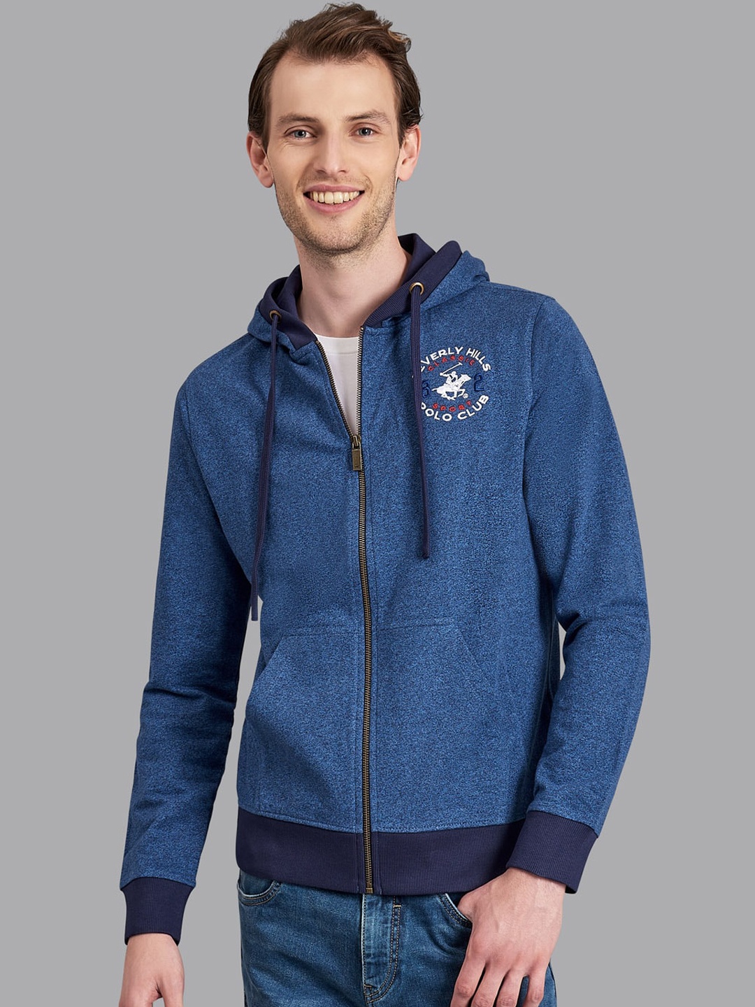 

Beverly Hills Polo Club Men Navy Blue Sweatshirt