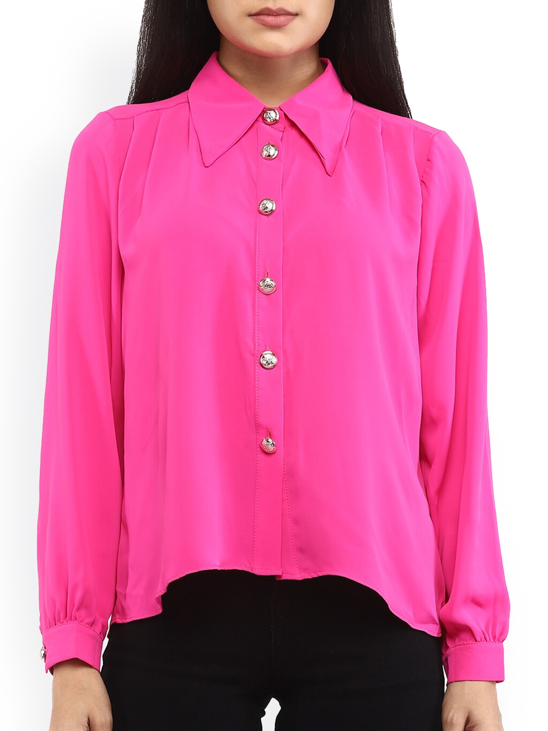 

Rinascimento Women Pink Opaque Casual Shirt