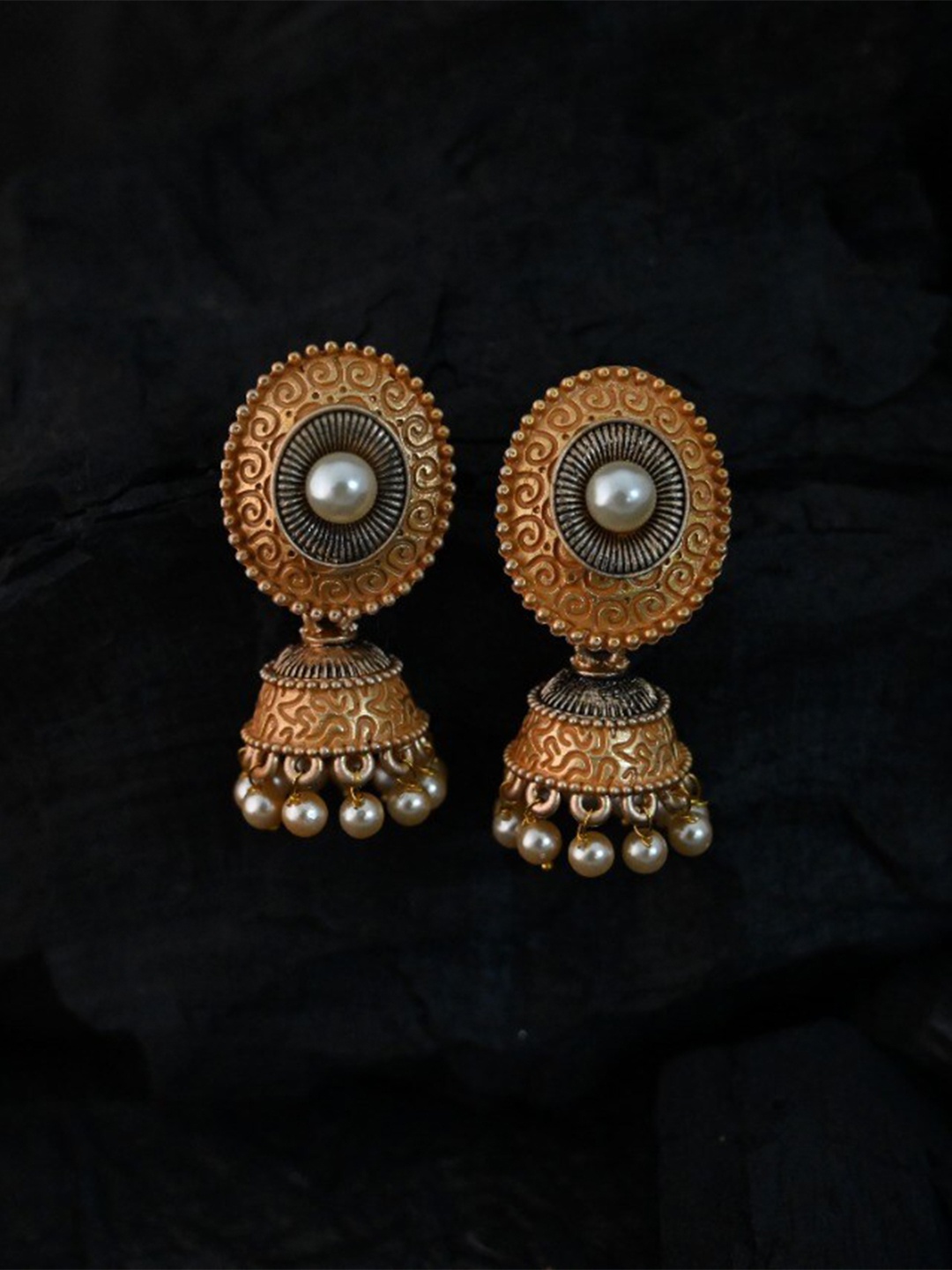 

justpeachy Gold-Toned Classic Jhumkas