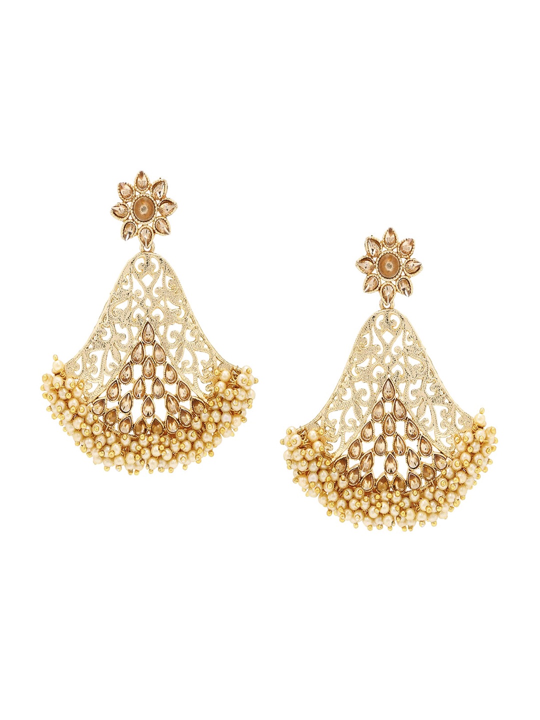 

ASMITTA JEWELLERY Gold-Plated Contemporary Drop Earrings