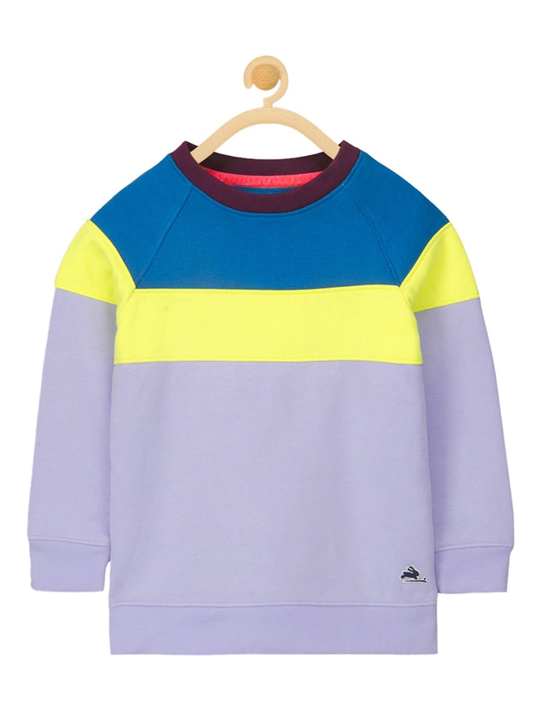 

Cherry Crumble Unisex Kids Purple Colourblocked Sweatshirt