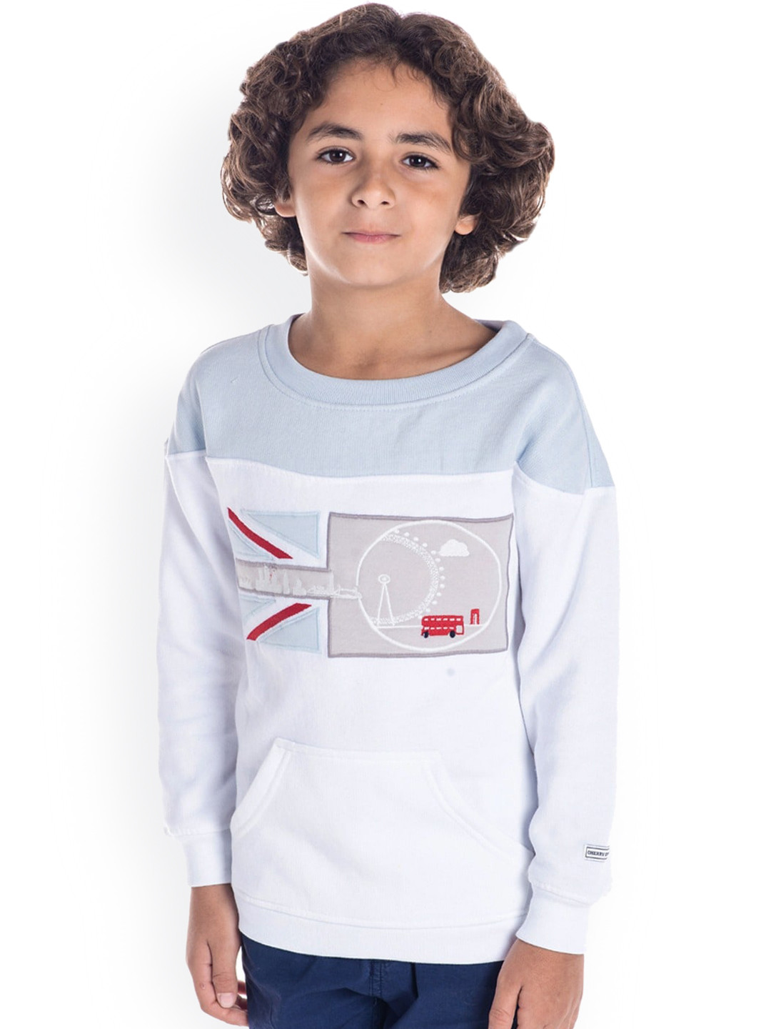 

Cherry Crumble Unisex Kids White Embroidered Sweatshirt
