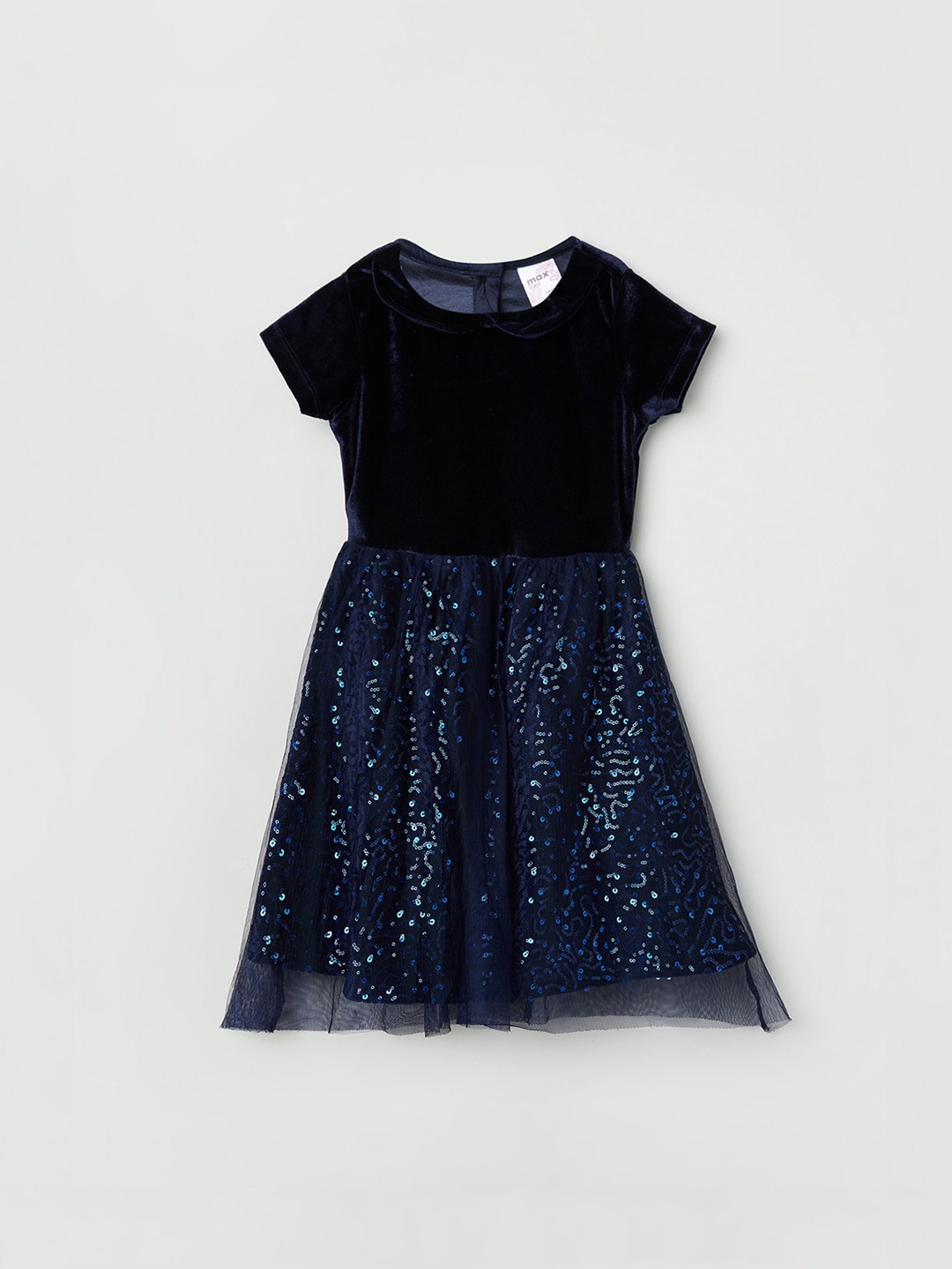 

max Navy Blue Embellished Dress