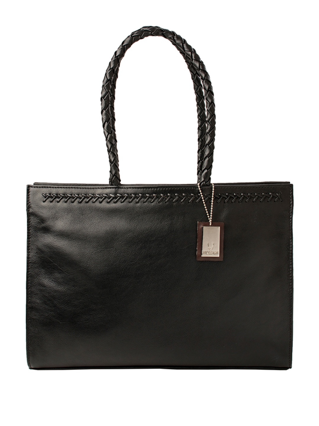 

Hidesign Black Leather Structured Handheld Bag