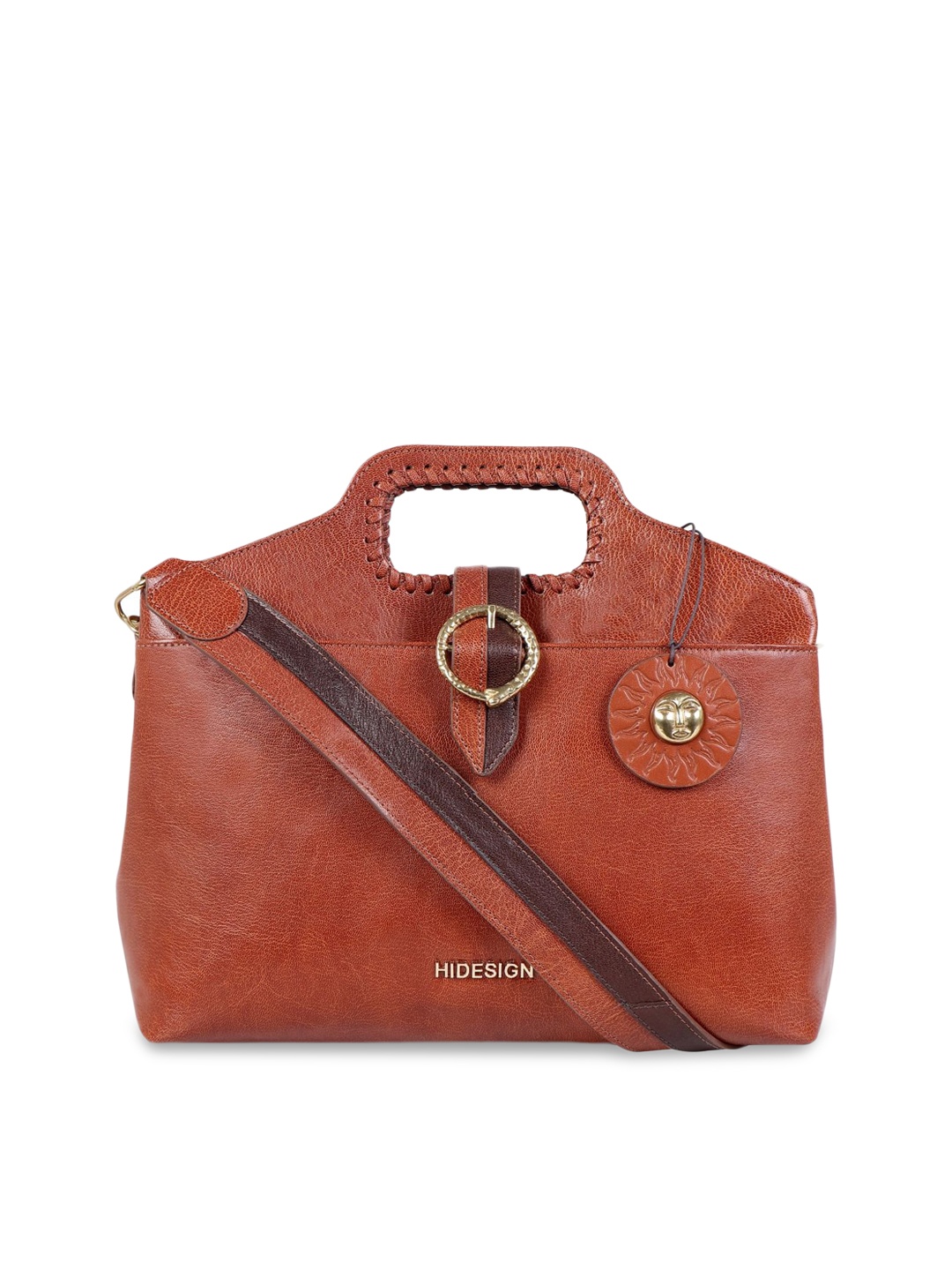 

Hidesign Tan Leather Structured Handheld Bag