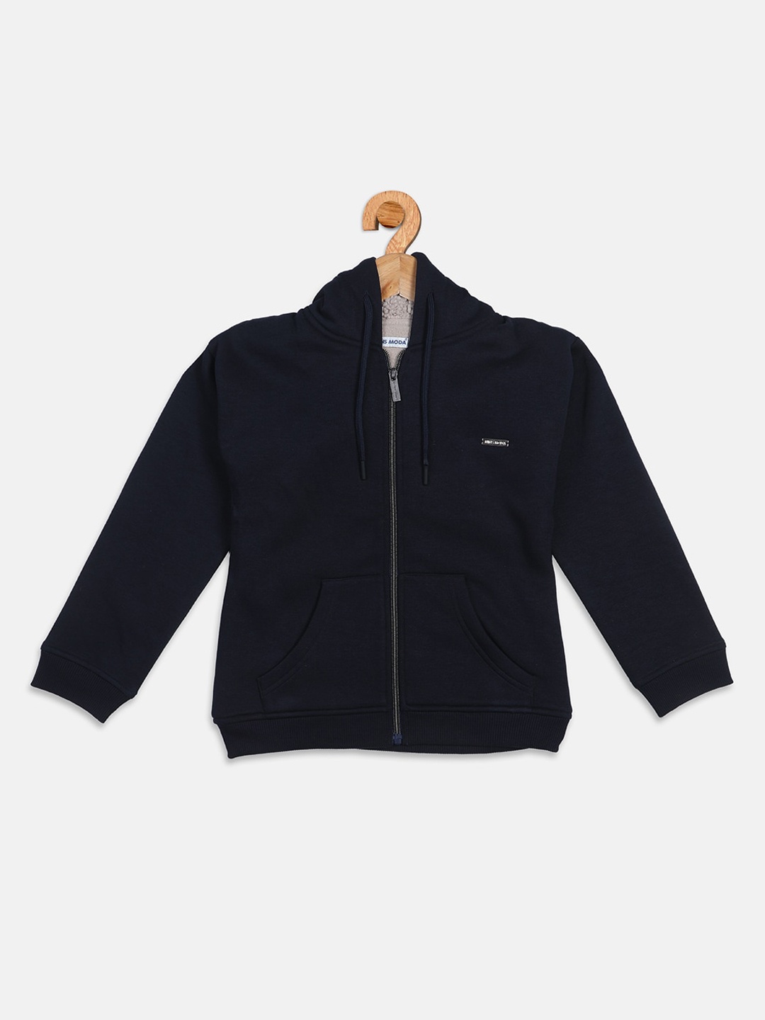 

Nins Moda Girls Navy Blue Hooded Sweatshirt