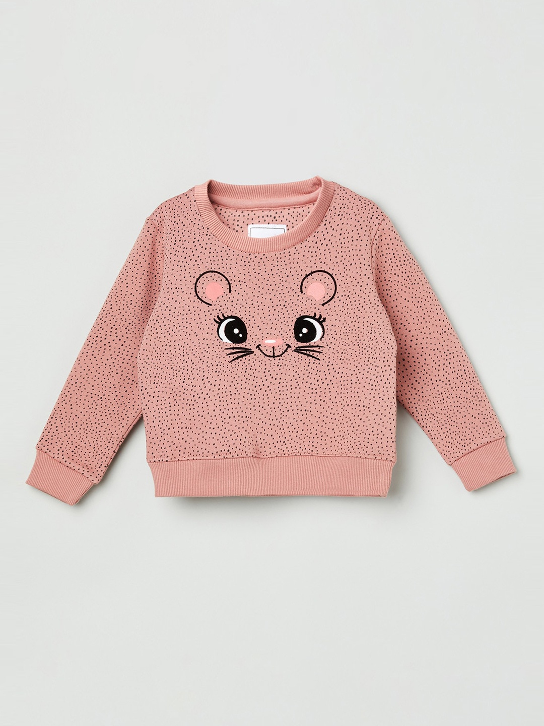 

max Girls Beige Printed Sweatshirt