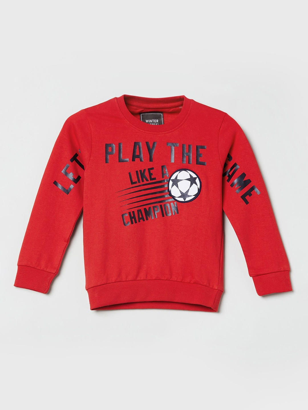 

max Boys Red Printed Sweatshirt