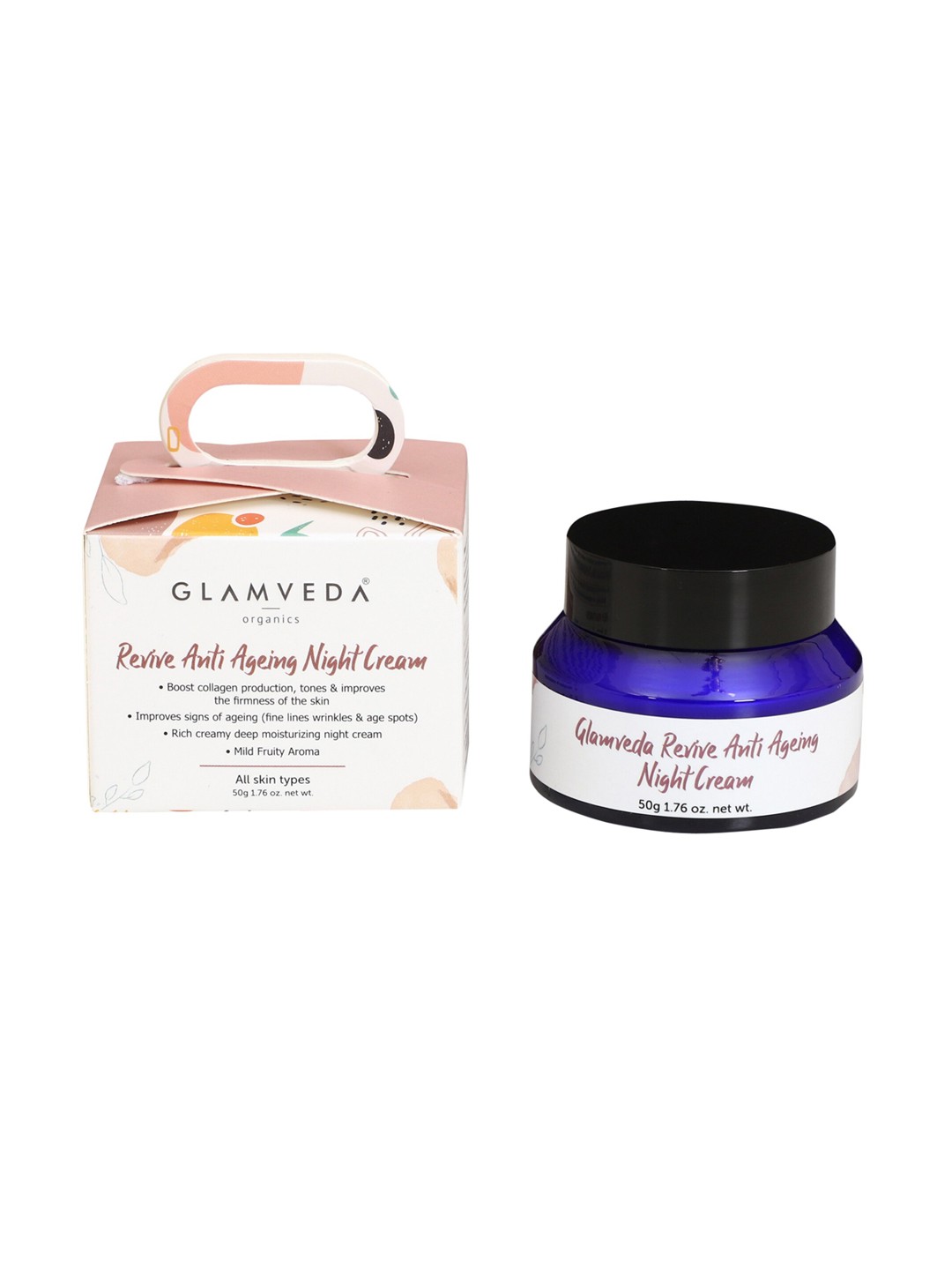 

Glamveda Women Revive Anti Ageing Night Cream 50 gm, Peach