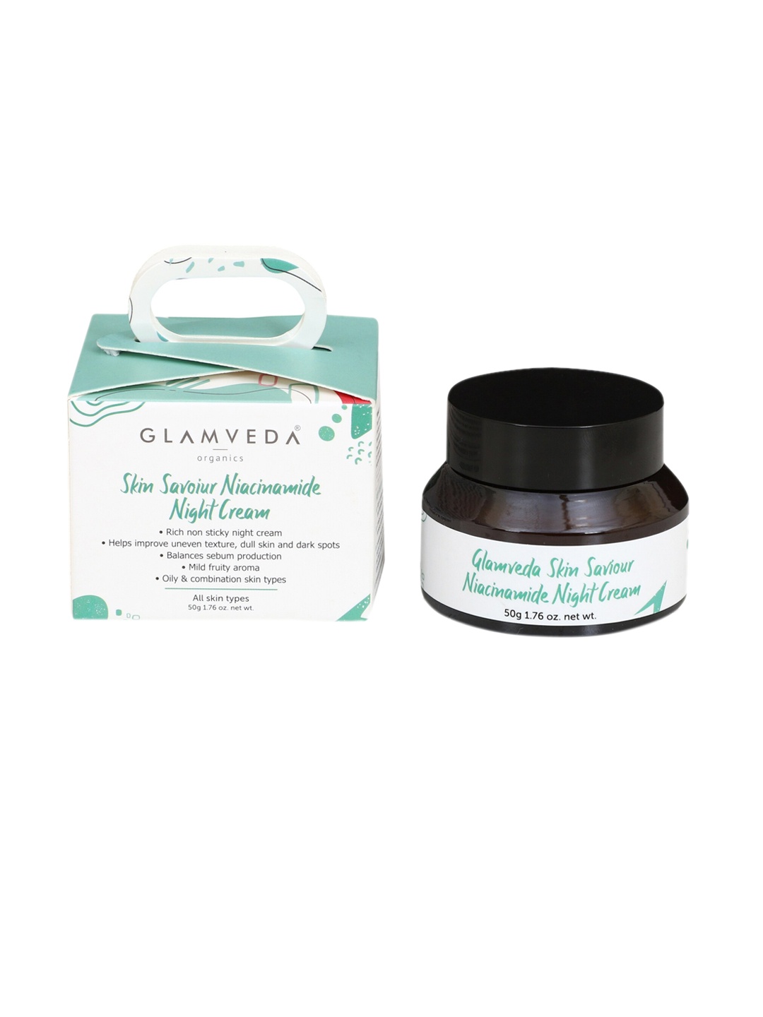 

GLAMVEDA Skin Saviour Niacinamide Night Cream - 50 g, Turquoise blue