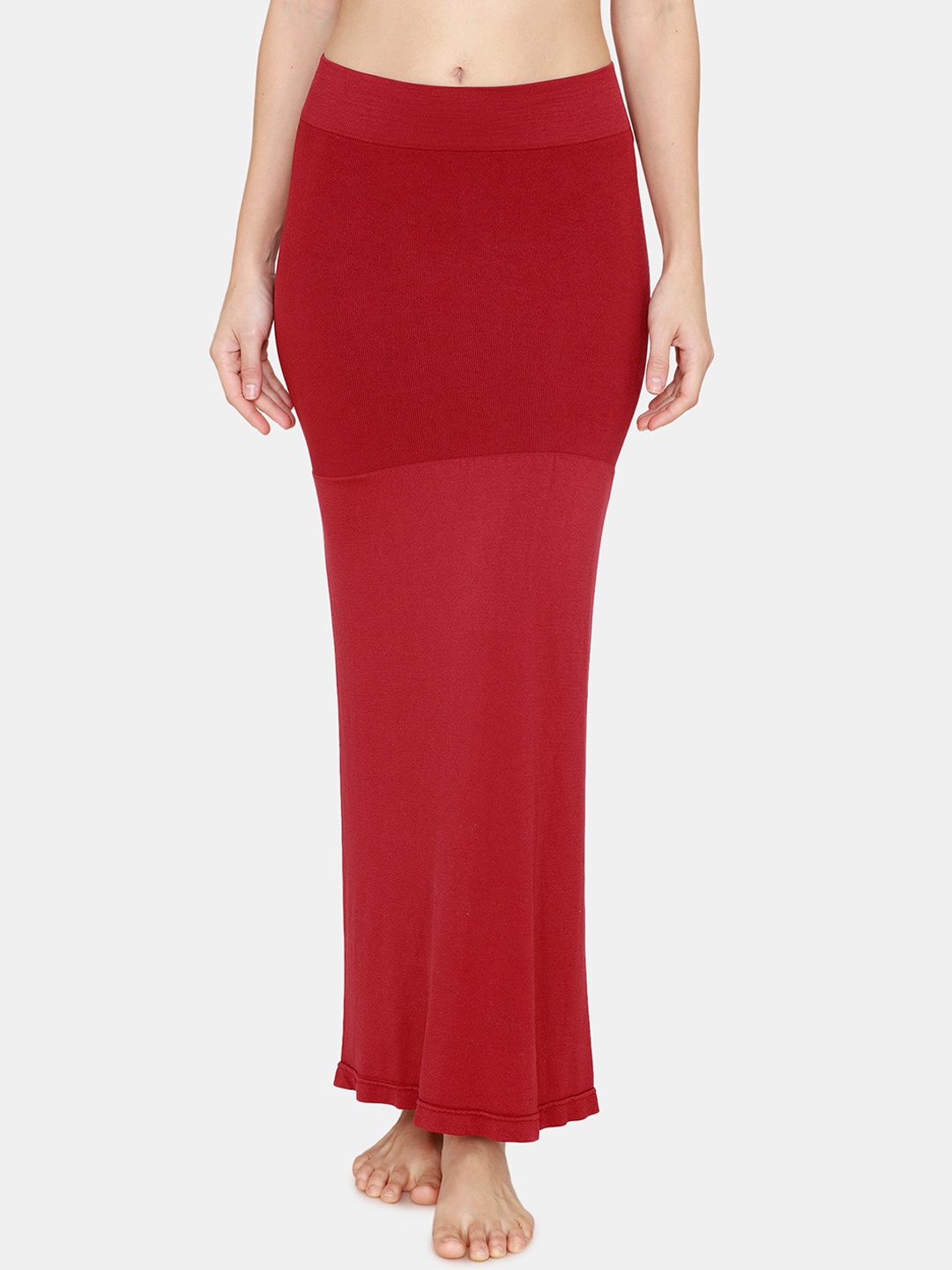 

Zivame Women Red Solid Saree Shapewear