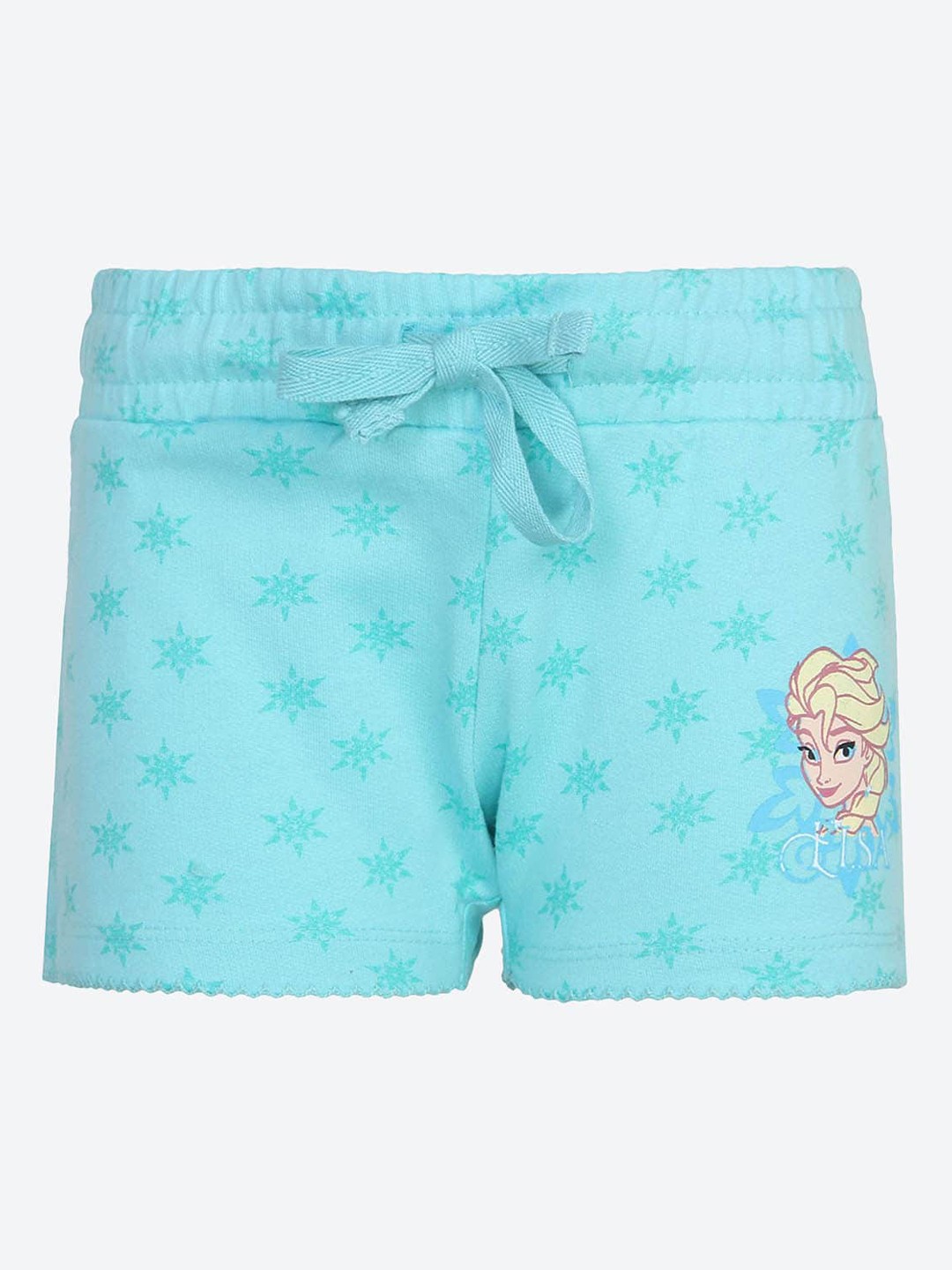

Kids Ville Girls Blue Printed Frozen Regular Shorts